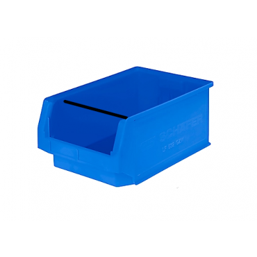 Kunststoff-Sichtlagerkasten, Typ SLKT blau (mit Tragestab) 