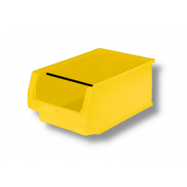 Kunststoff-Sichtlagerkasten, Typ SLKT gelb (mit Tragestab) 
