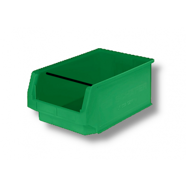 Kunststoff-Sichtlagerkasten, Typ SLKT grün (mit Tragestab) 