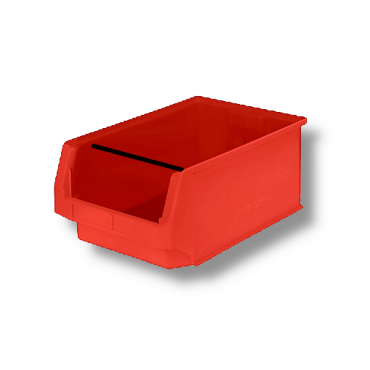 Kunststoff-Sichtlagerkasten, Typ SLKT rot (mit Tragestab) 
