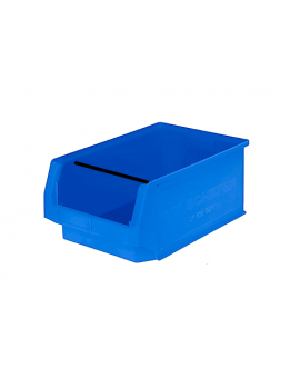 Kunststoff-Sichtlagerkasten, Typ SLKT blau (mit Tragestab) 