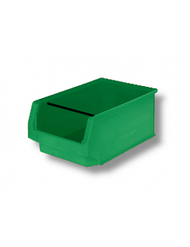 Kunststoff-Sichtlagerkasten, Typ SLKT grün (mit Tragestab) 