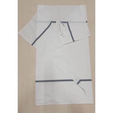 sac à linge pour transport, type M, ouvert / 12 kg - blanc avec des rayures gris - SALE