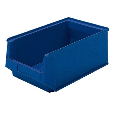 contenitore di plastica aperto, tipo SLK blu