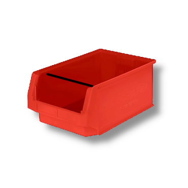 contenitore di plastica aperto, tipo SLKT rosso (con asta di supporto) 