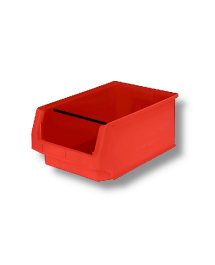 contenitore di plastica aperto, tipo SLKT rosso (con asta di supporto) 