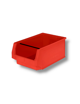 contenitore di plastica aperto, tipo SLKT rosso (con asta di supporto) 